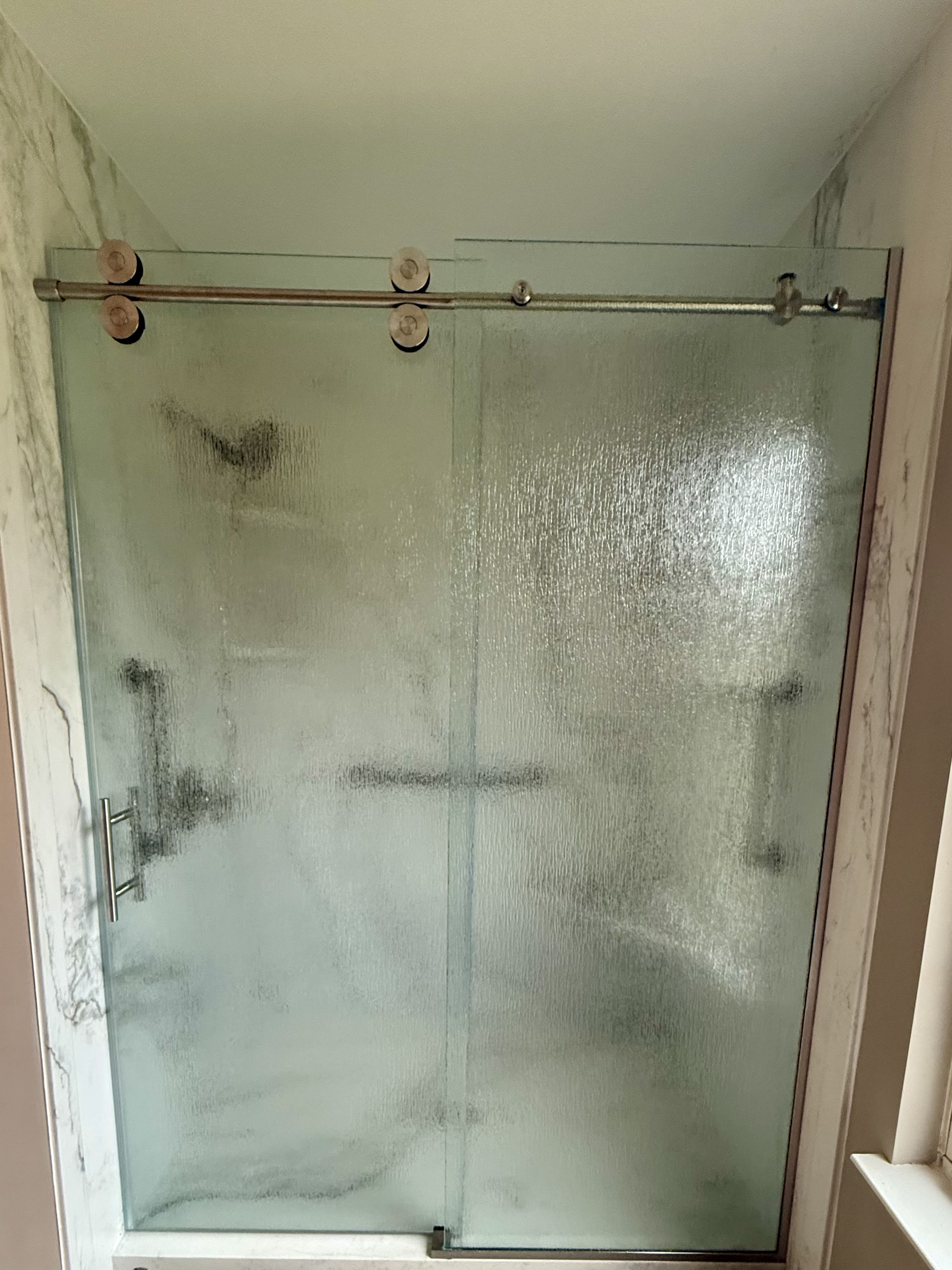 Barn style sliding shower door example 3