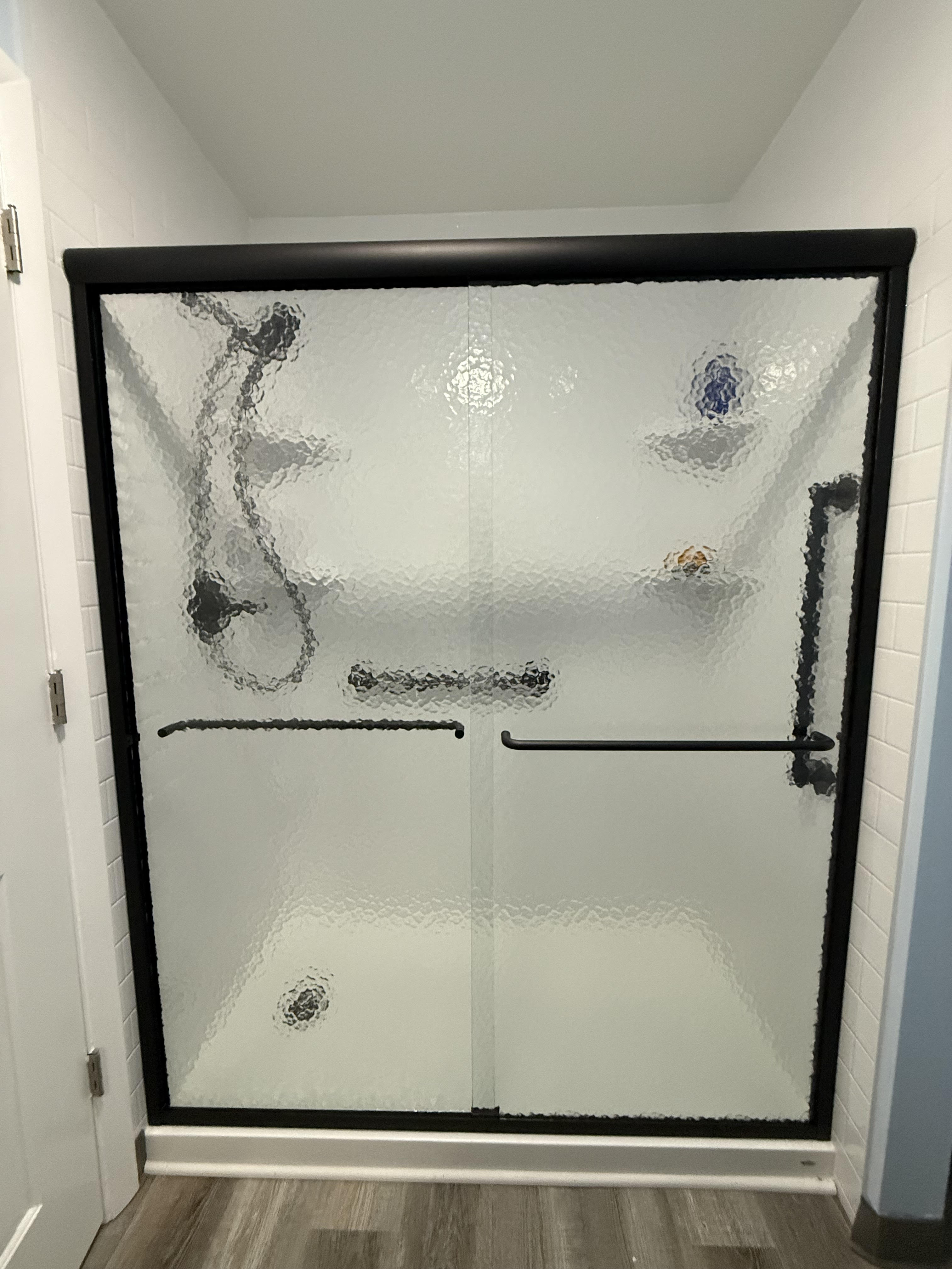 Semi-frameless shower enclosure example 2
